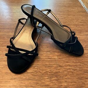 J Crew Black Sandals.